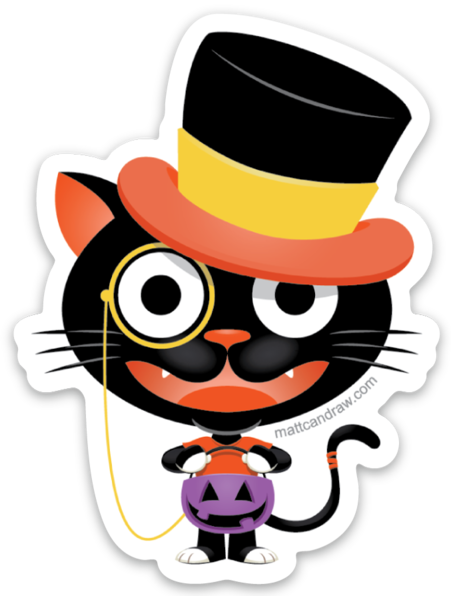 Top Hat Cat - Sticker