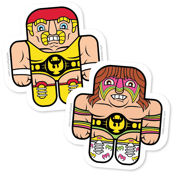 Wrestling Buds sticker 2 pack